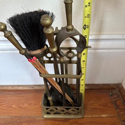 Brass Fireplace Tool Set
