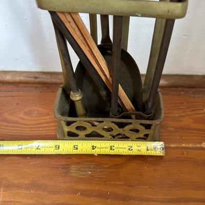 Brass Fireplace Tool Set