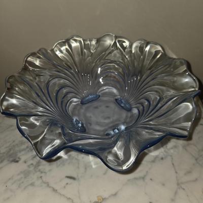 Blue glass bowl