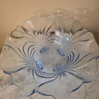 Blue glass bowl