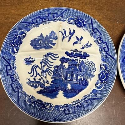 Sale Photo Thumbnail #59: Pair of divided plates, good condition.