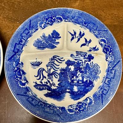 Sale Photo Thumbnail #60: Pair of divided plates, good condition.