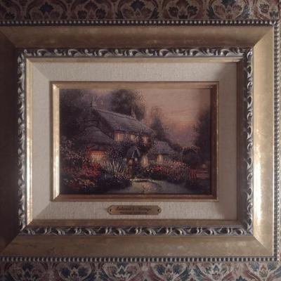 Thomas Kinkade Framed Lithograph 'Julianne's Cottage' with COA
