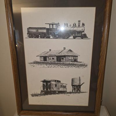 Train framed print