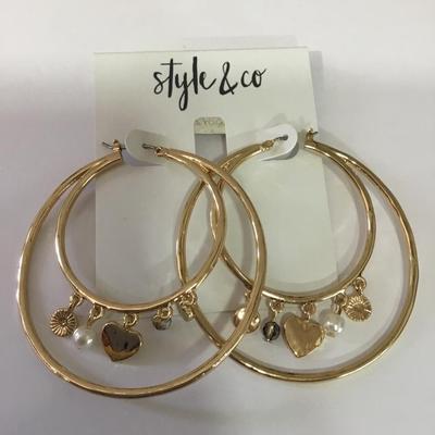 Cute very nice large hoop earrings