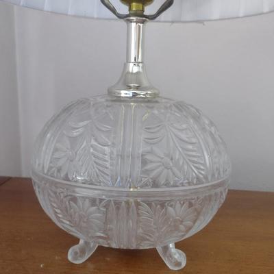 Crystal Round Glass Table Lamp