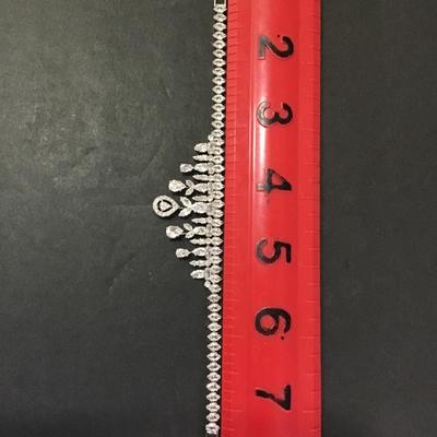 Beautiful SilverTone bracelet with crystal rhinestones