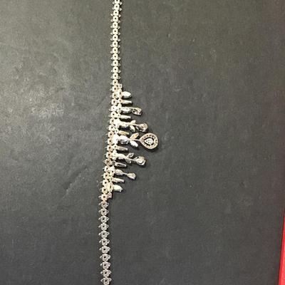 Beautiful SilverTone bracelet with crystal rhinestones