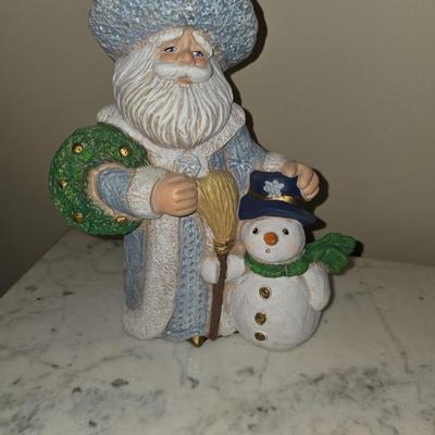 Santa and a snowman