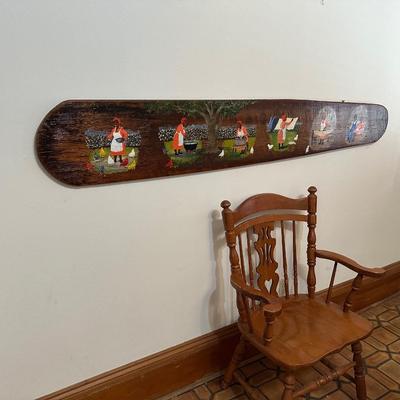 Original Painting on Antique Ironing Board by Juanita Courtney