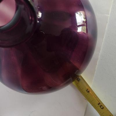 Vintage Beacon Blown Purple Art Glass Vase