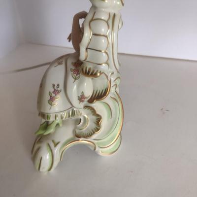 Antique Neu-Tettau Victorian Lady Porcelain Table Lamp