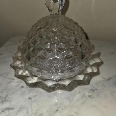 Fostoria candy dish with lid