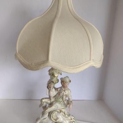 Antique Neu-Tettau Victorian Gentleman Porcelain Table Lamp