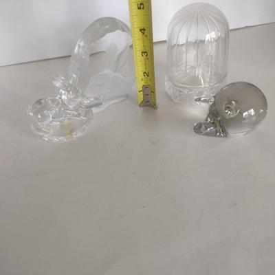 Collection of Figural Crystal Animal Themed Items