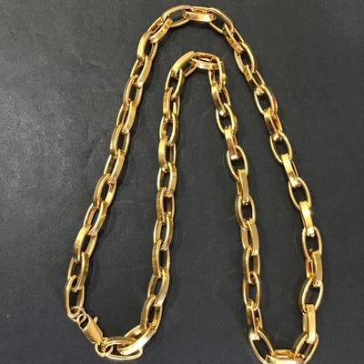 Very nice gold toned, heavy chain necklace