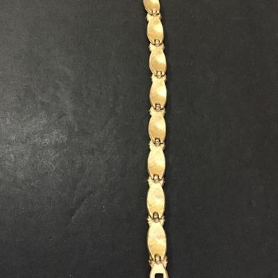 Vintage Tafari bracelet, gold tone with rhinestones
