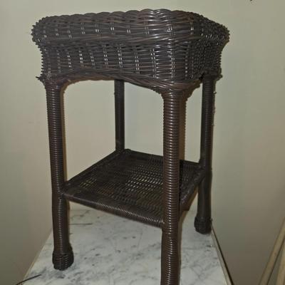 Brown Wicker end table