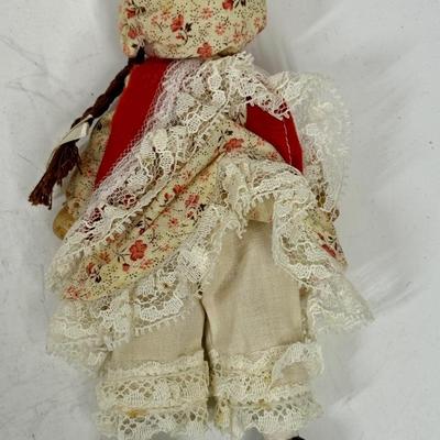 6" tall Cloth Bodied Doll