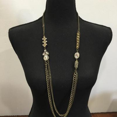 Antique bronze, toned, loft necklace very pretty