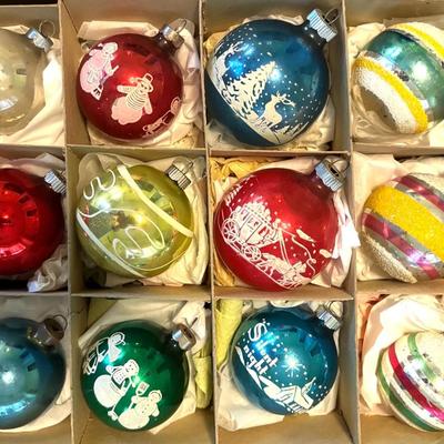 Shiny bright Christmas ornaments