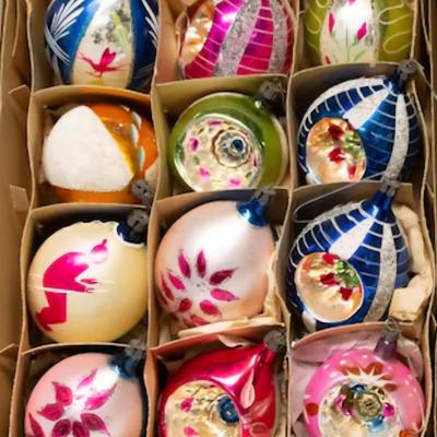 Shiny bright Christmas ornaments