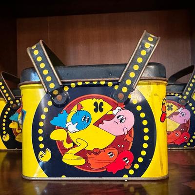 Vintage 1980s Pac-Man Metal Lunchboxes (3)