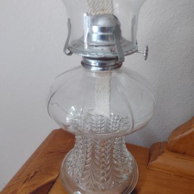 Oil Lamp with Glass Chimney