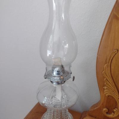Oil Lamp with Glass Chimney