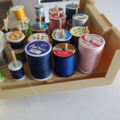 Vintage World Wide Media Sewing Case with Thread