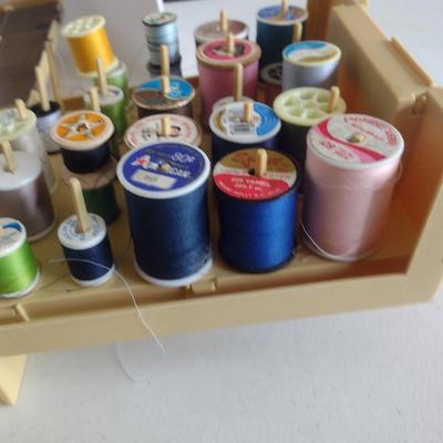 Vintage World Wide Media Sewing Case with Thread