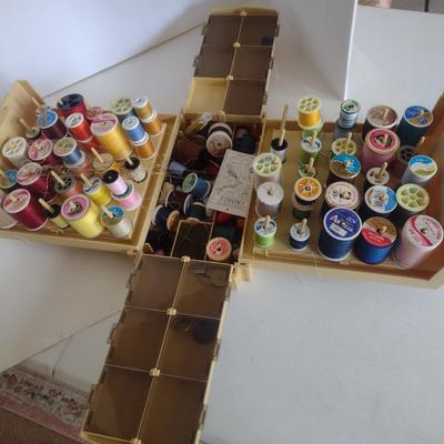 Vintage World Wide Media Sewing Case with Thread