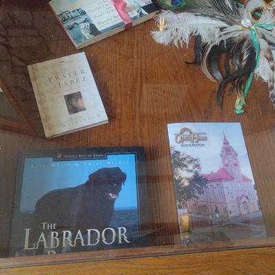 Collection of New Orleans and Mardi Gras Items (Cabinet Not Included)