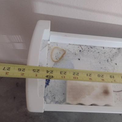 Pair of Laundry Accessory Items Clothes Cart and Cleaning Caddy