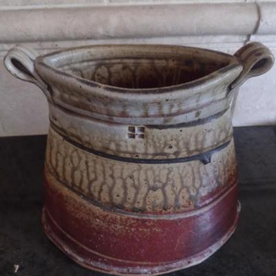 Glaze Pottery Vase Signed by Artist