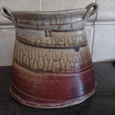 Glaze Pottery Vase Signed by Artist