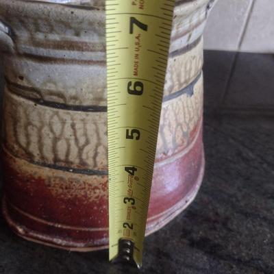 Glaze Pottery Vase Signed by Artist