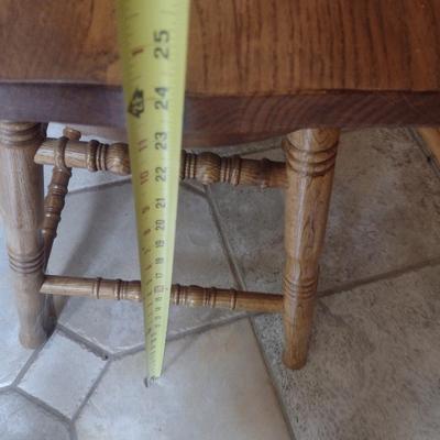Pair of Matching Oak Stools