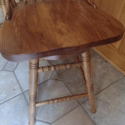 Pair of Matching Oak Stools
