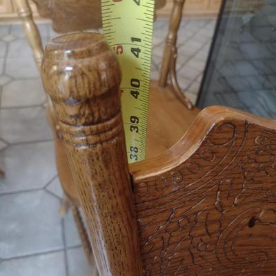 Pair of Matching Oak Stools