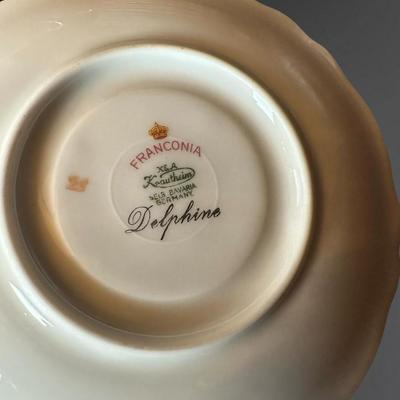 Franconia Delphine Tea & Coffee Set – Cups, Saucers, Sugar, and Creamer