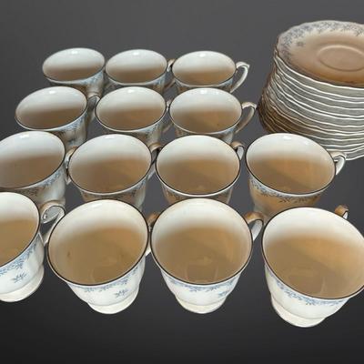 Franconia Delphine Tea & Coffee Set – Cups, Saucers, Sugar, and Creamer