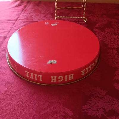 2 METAL SERVING TRAYS