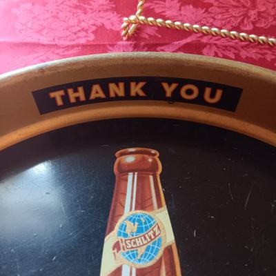 VINTAGE SCHLITZ METAL SERVING TRAY