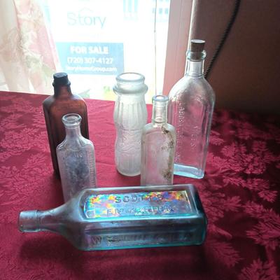 ANTIQUE GLASS BOTTLES