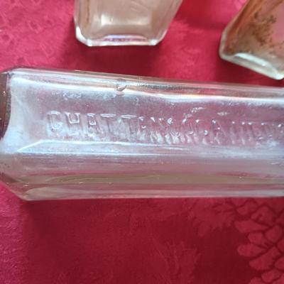 ANTIQUE BOTTLES MOST WITH RAISED LETTERING