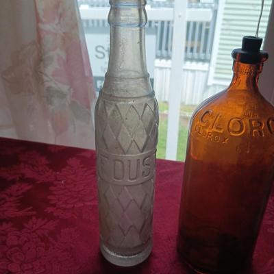 ANTIQUE BOTTLES MOST WITH RAISED LETTERING