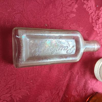 ANTIQUE BOTTLES MOST WITH RAISED LETTERING