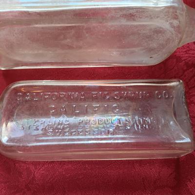 ANTIQUE BOTTLES MOST WITH RAISED LETTERING