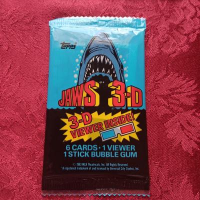 SEALED JAWS 3-D TRADING CARDS WITH 3-D GLASSES